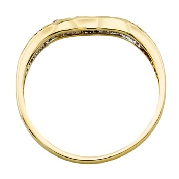 9ct gold Diamond Wishbone Ring size N